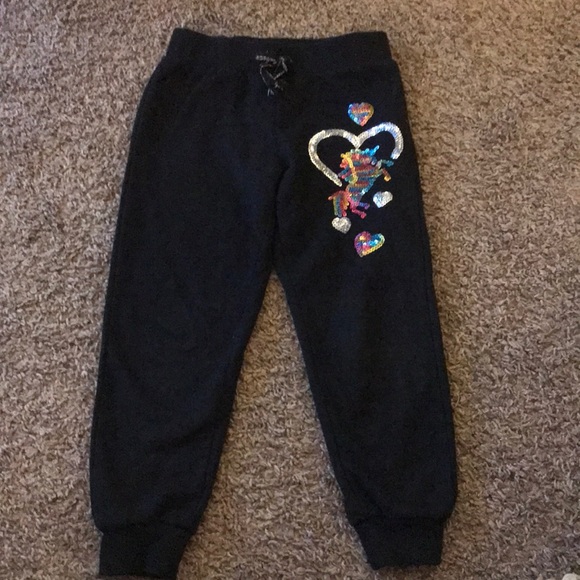 Love Republic Other - Love Republic Black Sweatpants with sequins Unicorn